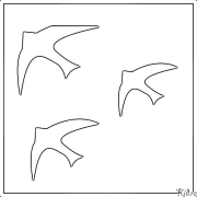 swallows Printable Coloring Nplooj Ntawv